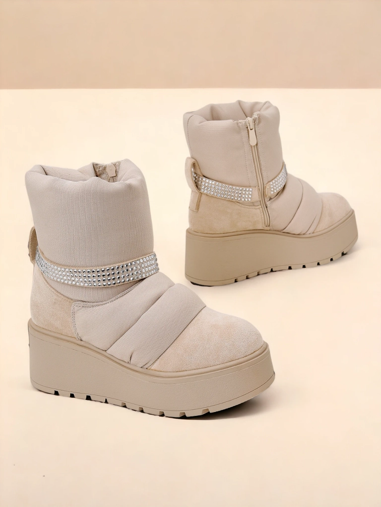 Royalfashion Damen Keilabsatz Schneestiefel Renosi