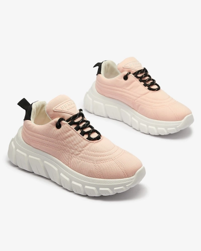 Hellrosa Damen-Sportschuhe aus Stoff Riotay- Footwear