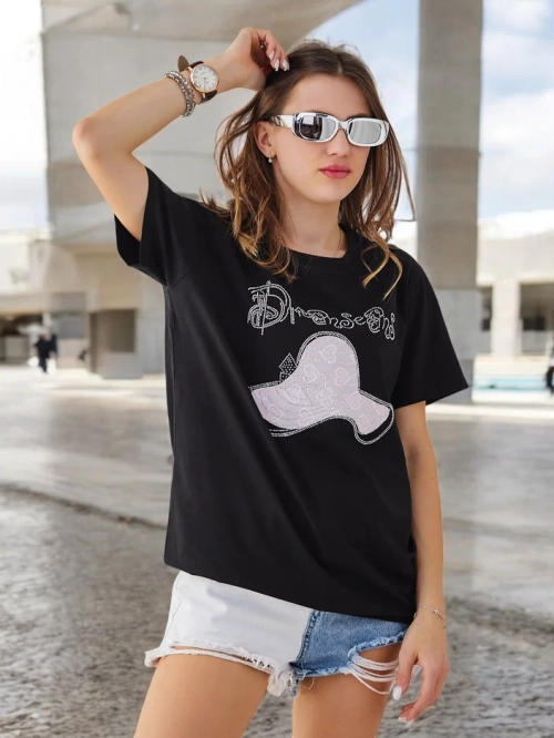 Royalfashion Жіноча бавовняна блузка з принтом