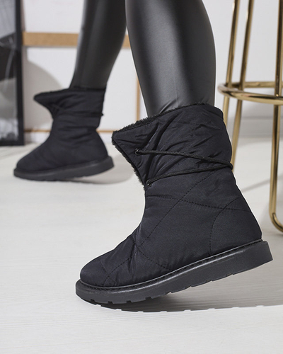Schwarze Damenstiefel a'la Schneestiefel Amirfu- Footwear