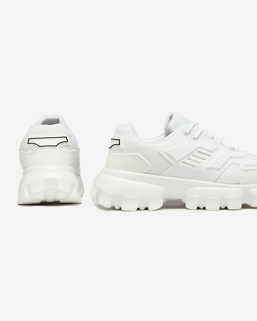 Royalfashion Білі тканинні спортивні кросівки для чоловіків Lamkim