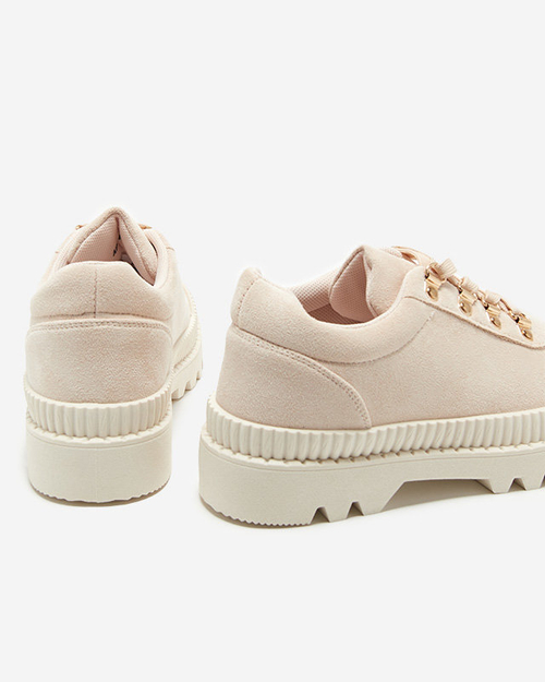 Бежеве жіноче спортивне взуття як кросівки Ohos - Взуття