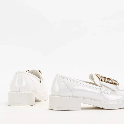 OUTLET Weiße Damenschuhe mit Iolara-Kristallen - Schuhe