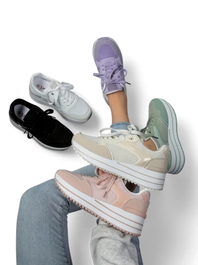 Royalfashion Damen Sport Sneakers auf einer Plattform Revided