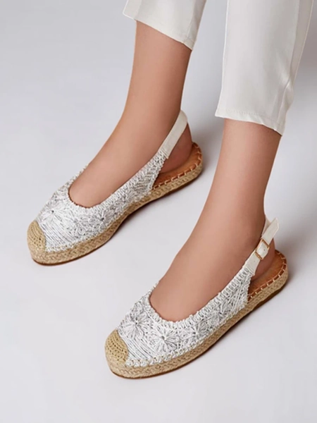 Royalfashion Damen-Espadrilles mit dekorativer Stickerei