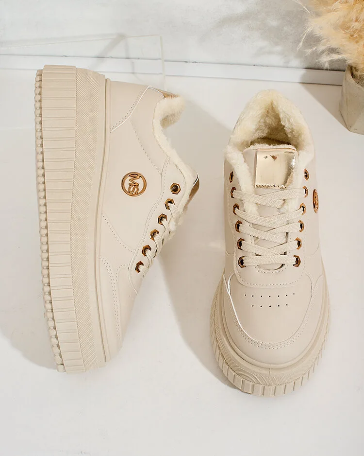 Royalfashion Warme Damen-Sneakers mit Fell Sofi