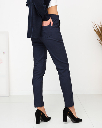 Marineblaue isolierte Damen-Treggings PLUS SIZE - Bekleidung