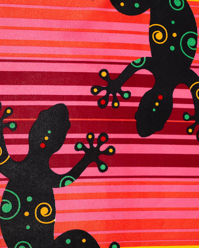 Royalfashion Rosa und gelbes großes Strandhandtuch mit Druck