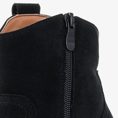 Schwarze Damenstiefel a'la Cowboystiefel Vitella - Footwear