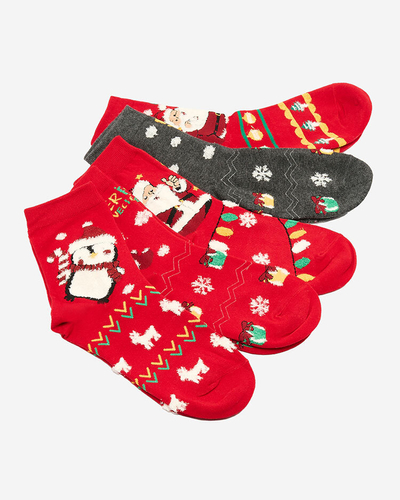 Bunte Damensocken mit Weihnachtsmuster - Unterwäsche