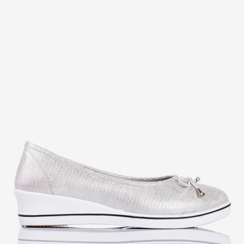 Срібна балерина на клині Морія - Взуття 1