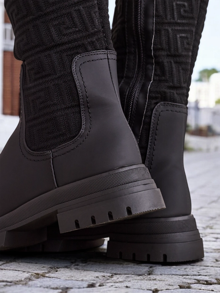 Royalfashion Damen Slip-On Stiefel Bezzonu