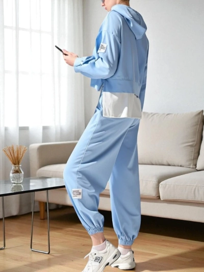 Royalfashion Damen Baumwollset mit einem Hemdeinsatz