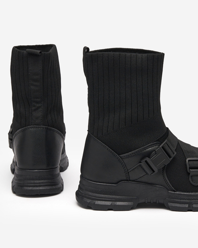 Schwarze hohe Damen-Sportschuhe mit Verzierung Cerini - Footwear