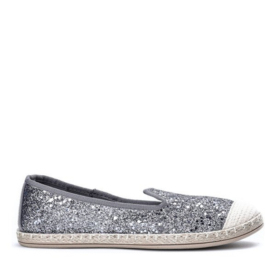 Seans graue Glitzer-Espadrilles - Schuhe