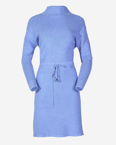Жіноча блакитна сукня-светр - Одяг