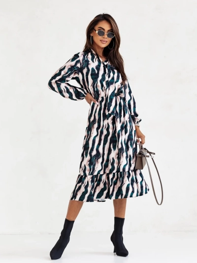 Royalfashion Damen Midi-Kleid mit Print
