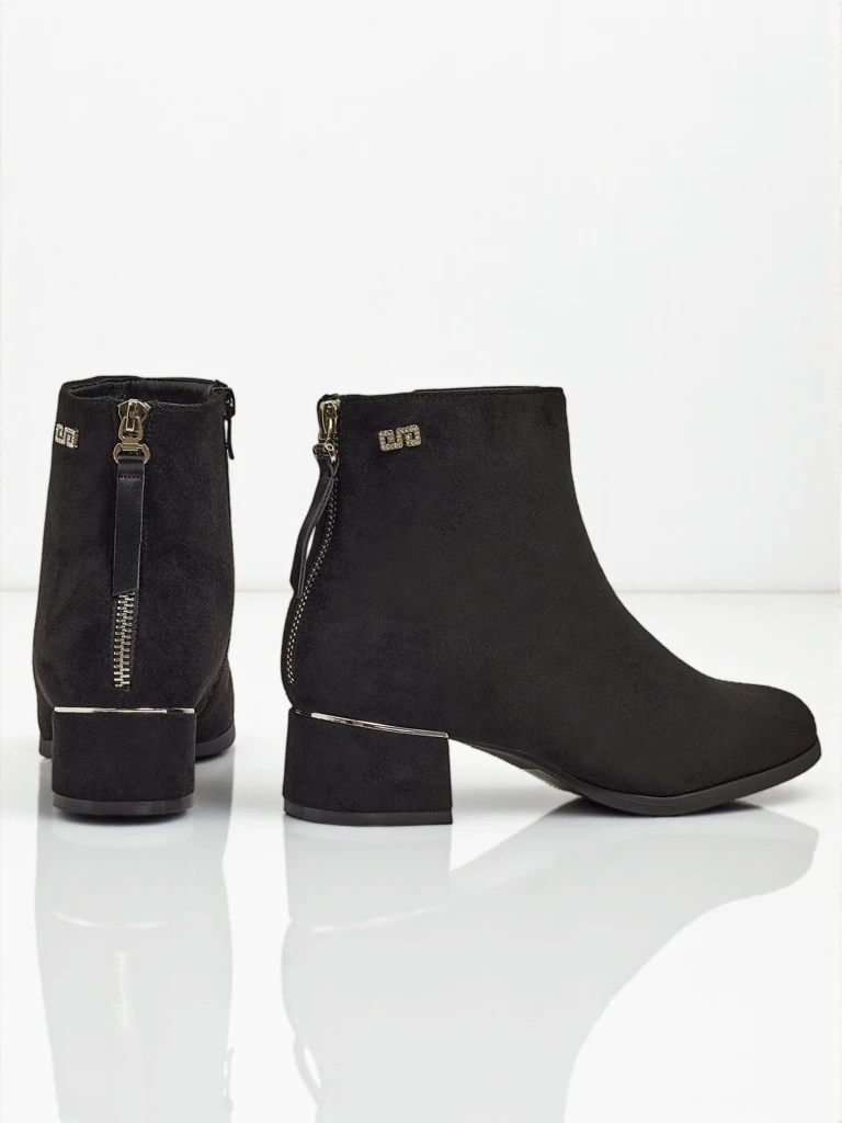 Damen Stiefeletten Arshinea aus Wildlederimitat mit Blockabsatz