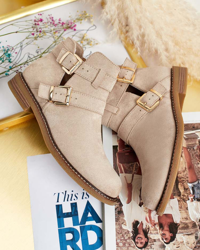 Royalfashion Damen Geronsa Stiefel mit Ausschnitt