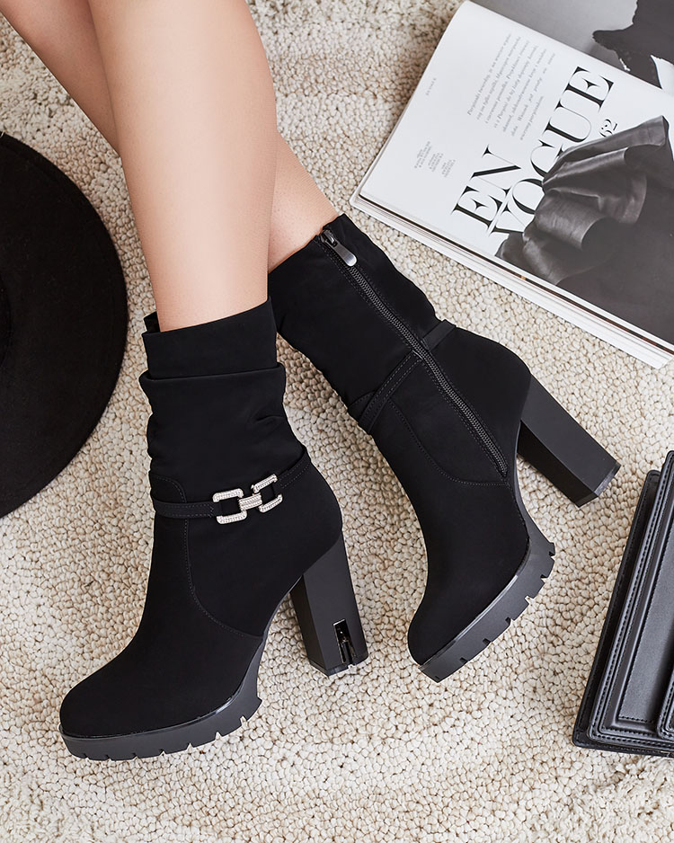 Royalfashion Women's Teroleda Decorated Stiletto Boots