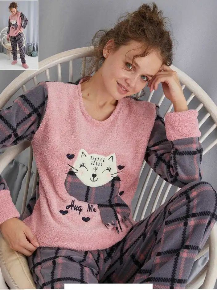 Royalfashion Damen karierte Schlafanzüge