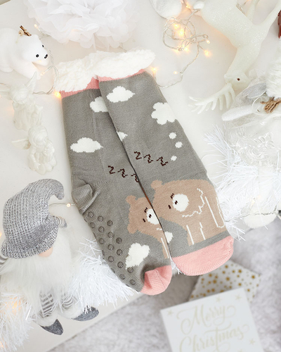Royalfashion Damen Wintersocken mit Weihnachtsmuster