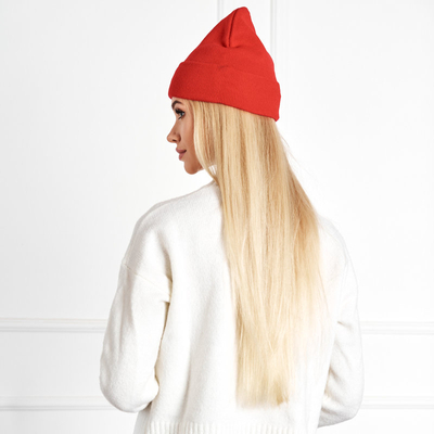Rote doppellagige Mütze für Damen - Accessoires