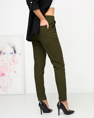 Dunkelgrüne isolierte Damen-Treggings - Kleidung