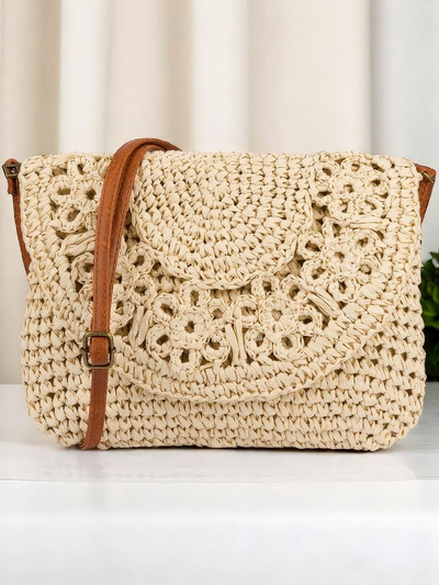 Royalfashion Kleine Strohtasche für Damen Sunny Stripes Mini