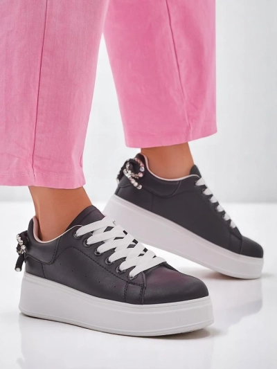 Royalfashion Жіночі спортивні кросівки на платформі з бантом Рібон