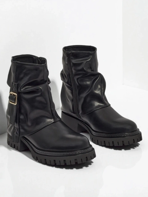 Високі жіночі ботильйони з екошкіри Lunara