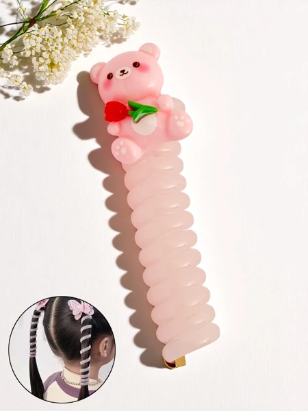 Royalfashion Резинка для волосся-пружинка з ведмежам Teddy Twist