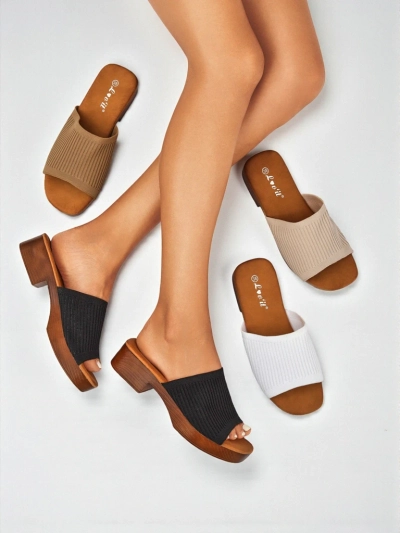 Royalfashion Damen-Pantoletten Ribbed Grace