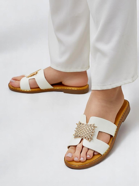 Royalfashion Damen-Slides mit Dekoration Crattes
