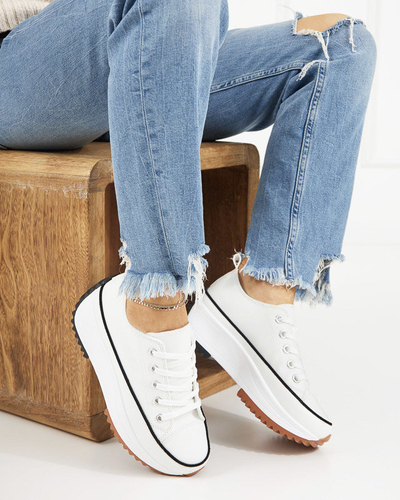 OUTLET Weiße Turnschuhe für Damen auf der Treminso-Plattform - Schuhe