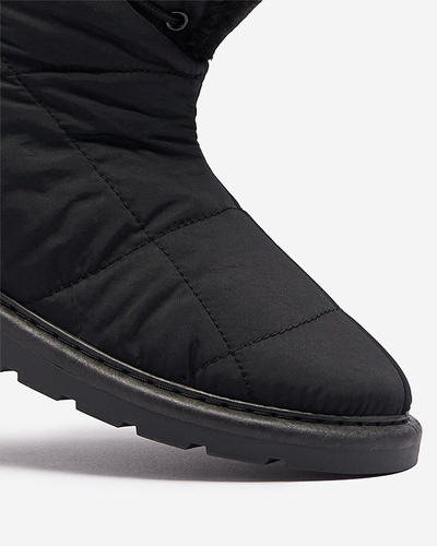 Damenstiefeletten Luna Schwarz Stoff Warm für den Winter