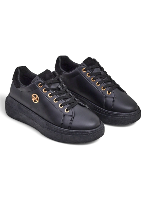 Жіночі снікерси Erato Nero на платформі з екологічної шкіри 5 см