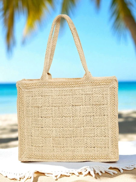 Royalfashion Große Strohtasche für Damen Ariadne Raffia