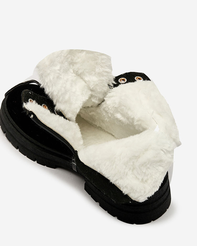 Royalfashion Damen isolierte Trapper-Stiefel in schwarz Radoras