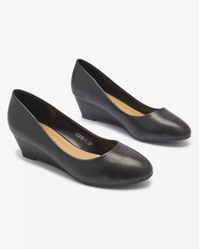 Klassische Damen Pumps aus Öko-Leder in schwarzer Farbe Jiwita - Footwear