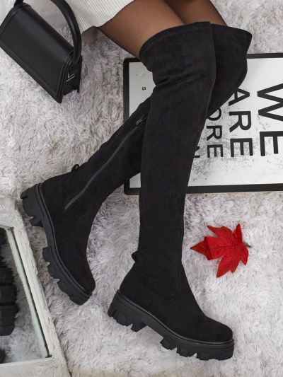 Damen Overknee-Stiefel Eco-Wildleder Maelin