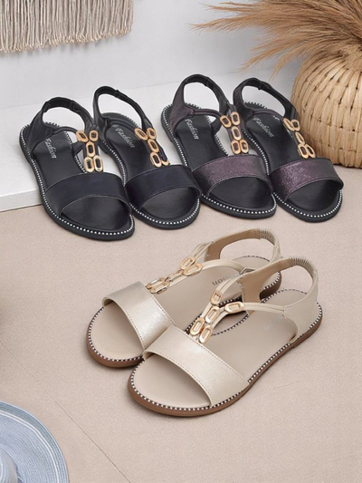 Royalfashion Damen Sandalen mit Zierriemchen Siena Glow