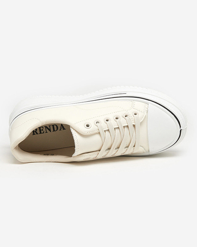Cremefarbene Damen-Sportschuhe a'la Sneakers Aniel - Footwear