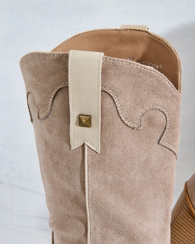 Royalfashion Damen Cowboystiefel mit Absatz Kowib