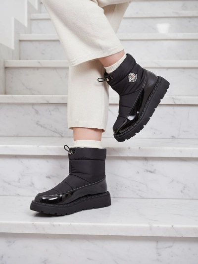 Royalfashion Damen Schlupf-Schneestiefel in schwarzer Farbe Ireda