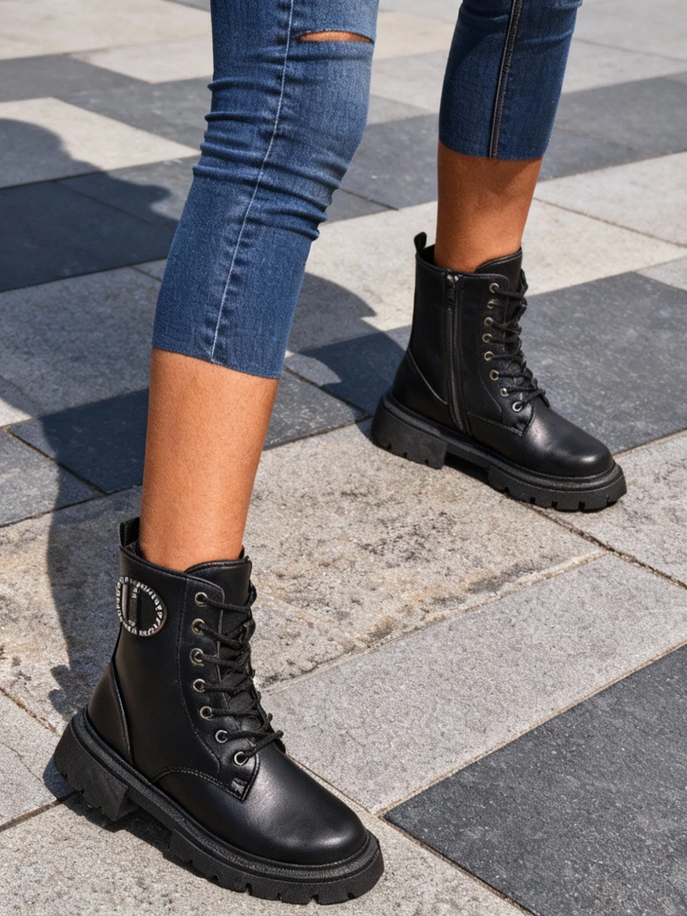 Royalfashion Eco-Leder Damen Knöchelstiefel Enoll