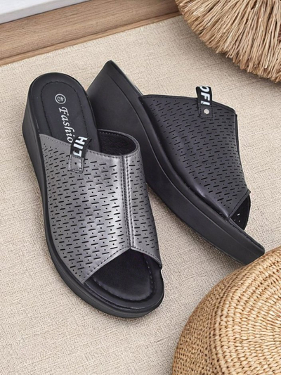 Royalfashion Damen Pantoletten mit Keilabsatz Luna Wedge