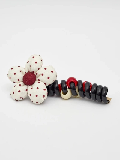 Royalfashion Haargummi Spirale mit kleiner Blume Blossom Coil