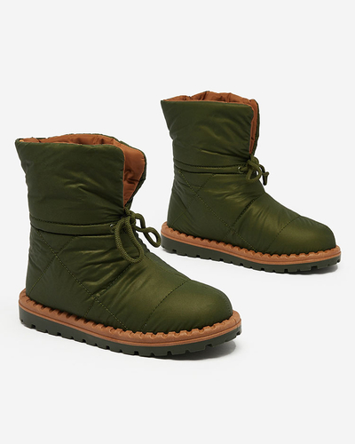 Royalfashion Damen Schlupf-Schneestiefel in grün Nevonsis