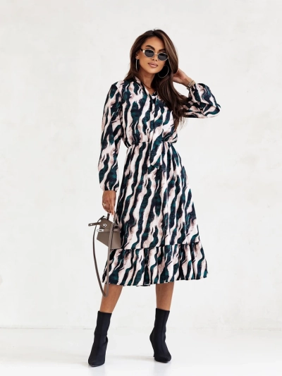 Royalfashion Damen Midi-Kleid mit Print